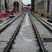 BESANCON: Place du marché: Construction de la ligne du tram.