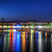 SAINT-RAPHAEL: Le port de nuit, passage d'un bateau....