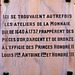 MONACO: Plaque commémorant les anciens ateliers de la monnaie rue Emile De Loth.