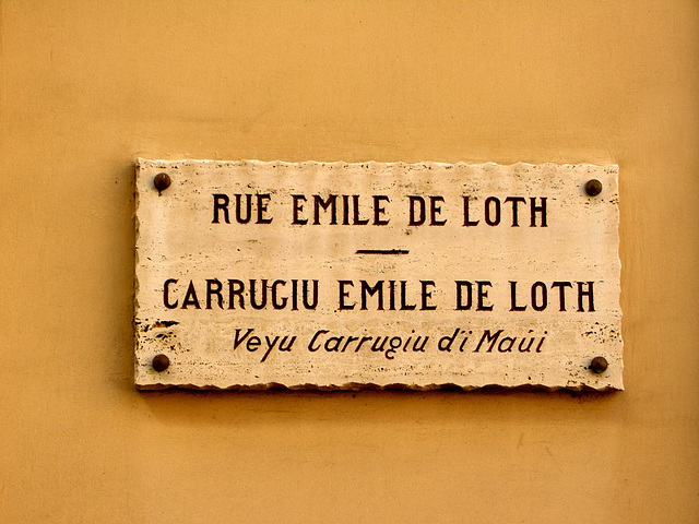 MONACO: Plaque de rue.