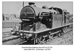 GNR N2 1751 062T LNER 4751 Hornsey 6 8 1921