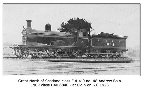 GNSR cl F 4 4 0 48 Andrew Bain LNER 6848 Elgin 6 8 1925