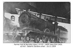 H&BR class J 4-4-0 - LNER class D24 2425 - Hull - 16.11.1924 - WHW