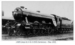 LNER A1 2555 Centenary May 1925 WHW