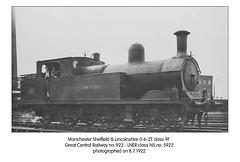MS&LR 062T GCR 922 LNER cl N5 5922  8 7 1922