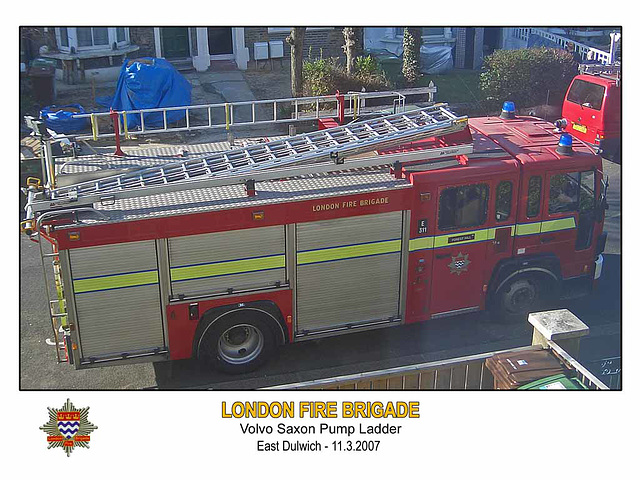 LFB Volvo Saxon East Dulwich 11 3 2007