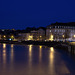 BESANCON: le Doubs, le quai de Strasbourg.