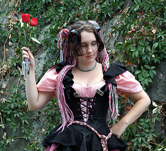 Rose Seller at the Fort Tryon Park Medieval Festival, Sept. 2007