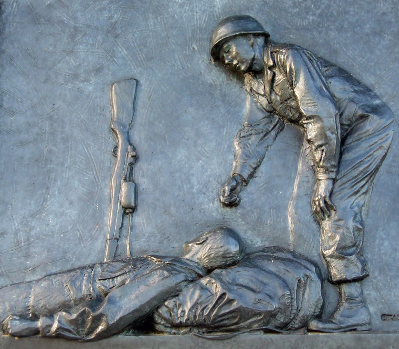 Relief on the WWII Memorial, September 2009