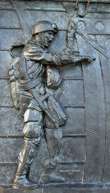 Relief on the WWII Memorial, September 2009