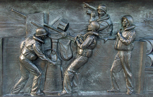 Relief on the WWII Memorial, September 2009