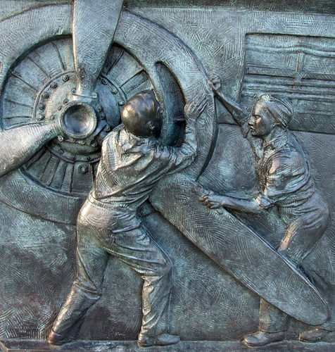 Relief on the WWII Memorial, September 2009