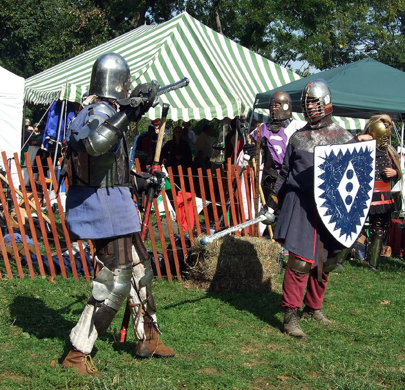 Lord Ervald Fighting at the Fort Tryon Park Medieval Festival, Sept. 2007