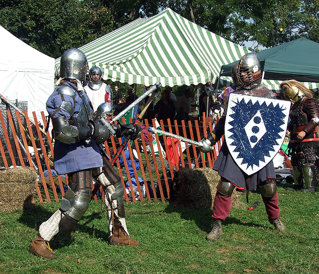 Lord Ervald Fighting at the Fort Tryon Park Medieval Festival, Sept. 2007