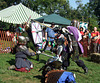 Fighters in a Three-on-Three Melee at the Fort Tryon Park Medieval Festival, Sept. 2007