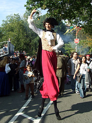Stilt Walker at the Fort Tryon Park Medieval Festival, Sept. 2007