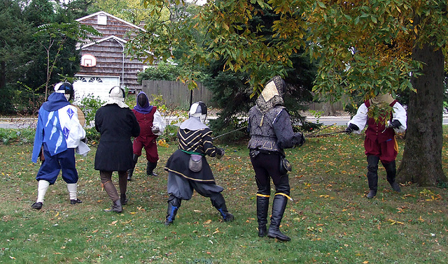 Two-On One Fencing Bout at Agincourt, November 2007