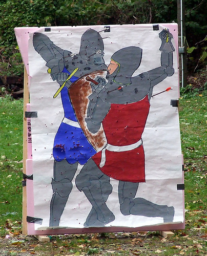 The French vs. the English Archery Target at Agincourt, November 2007