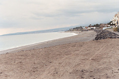 The Public Beach on the Ionian Sea in Giardini-Naxos, March 2005