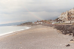 The Public Beach on the Ionian Sea in Giardini-Naxos, March 2005