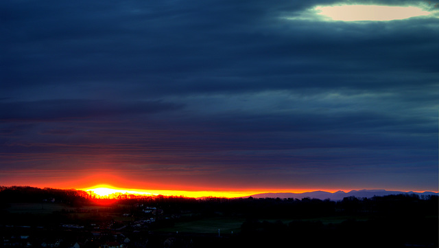 BELFORT: Levé du soleil.