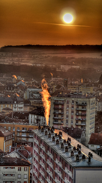 BELFORT: Levé du soleil 16/03/2012.