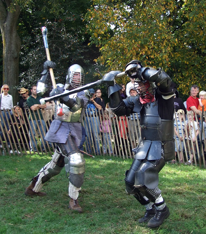 Ervald and Avran Fighting at the Fort Tryon Park Medieval Festival, October 2009