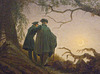 Detail of Two Men Contemplating the Moon by Friedrich in the Metropolitan Museum of Art, May 2010