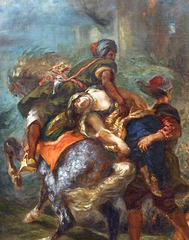 Detail of The Abduction of Rebecca by Delacroix in the Metropolitan Museum of Art, February 2008