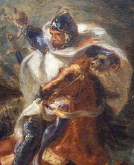 Detail of The Abduction of Rebecca by Delacroix in the Metropolitan Museum of Art, February 2008