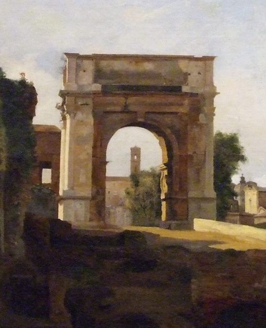 Detail of the Arch of Titus by a French Painter in the Metropolitan Museum of Art, August 2010