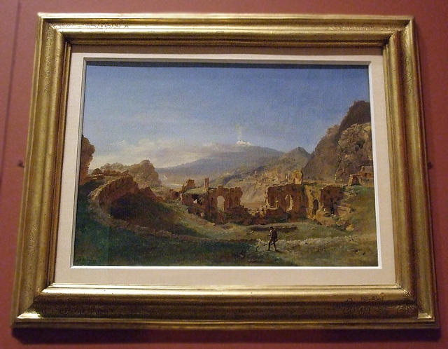 The Roman Theatre, Taormina, Sicily by Sarazin de Belmont in the Metropolitan Museum of Art, August 2010