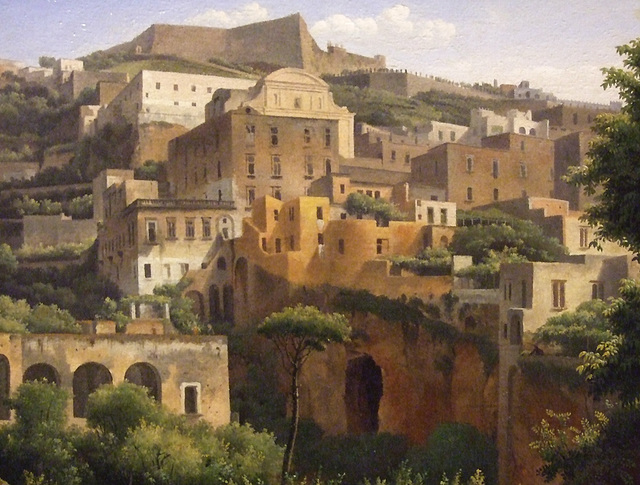 Detail of View of Naples by Dunouy in the Metropolitan Museum of Art, August 2010