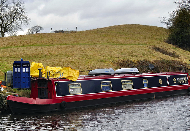 Dr. Who takes a trip on the canal.