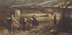 Detail of The Burning of Sodom by Corot in the Metropolitan Museum of Art, August 2010