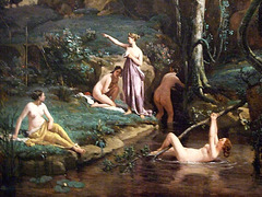 Detail of Diana and Actaeon by Corot in the Metropolitan Museum of Art, January 2008