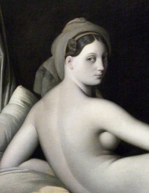 Detail of Odalisque in Grisaille by Ingres in the Metropolitan Museum of Art, February 2008
