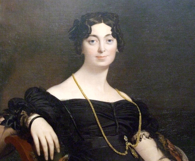 Detail of Madame Jacques-Louis Leblanc by Ingres in the Metropoltian Museum of Art, February 2008