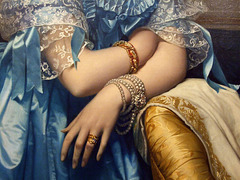 Detail of Princesse de Broglie by Ingres in the Metropolitan Museum of Art, January 2008