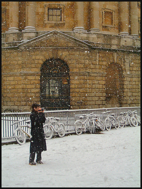 snow on the camera