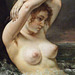 Detail of The Woman in the Waves by Courbet in the Metropolitan Museum of Art, August 2010