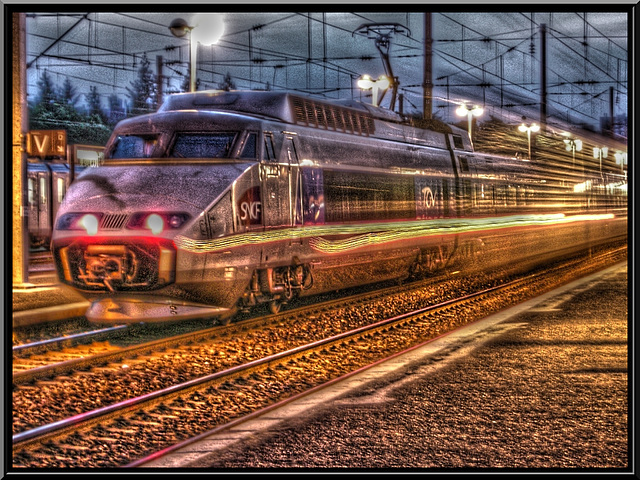 BESANCON: Effet de vitesse à la gare Viotte.