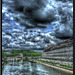 BESANCON: Le quai Vauban et la tour de la Pelotte depuis le pont Battant.