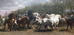 Detail of The Horse Fair by Rosa Bonheur in the Metropolitan Museum of Art, May 2010