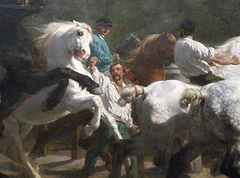 Detail of The Horse Fair by Rosa Bonheur in the Metropolitan Museum of Art, May 2010