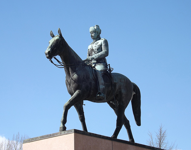 Statue of Mannerheim, the Marshal of Finland in Helsinki, April 2013