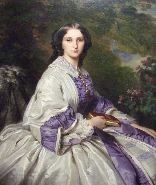 Detail of Countess Countess Alexander Nikolaevitch Lamsdorff by Winterhalter in the Metropolitan Museum of Art, May 2009