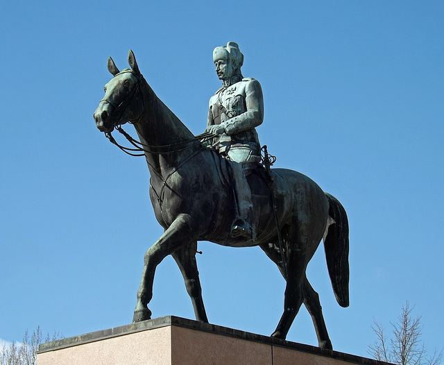 Statue of Mannerheim, the Marshal of Finland in Helsinki, April 2013