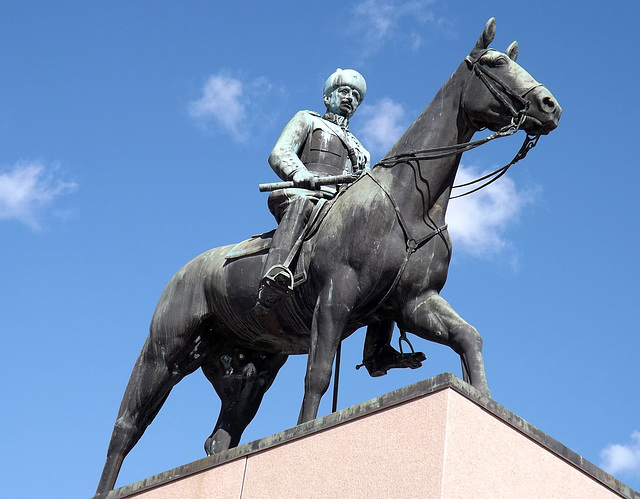 Statue of Mannerheim, the Marshal of Finland in Helsinki, April 2013