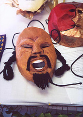 Sancha's Masks at East Kingdom 12th Night, Jan. 2003